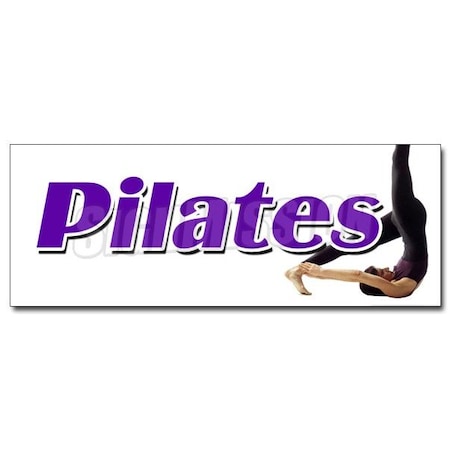 Signmission PILATES DECAL sticker physical fitness instructor class training weight, D-12 Pilates D-12 Pilates